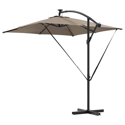 Cantilever Banana Parasol met slot Taupe 249 x 249 x 250 cm