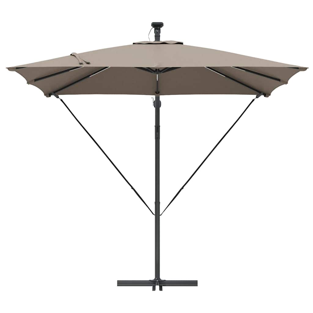 Cantilever Banana Parasol met slot Taupe 249 x 249 x 250 cm