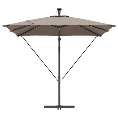 Cantilever Banana Parasol met slot Taupe 249 x 249 x 250 cm