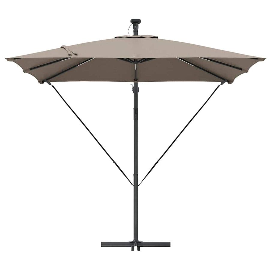 Cantilever Banana Parasol met slot Taupe 249 x 249 x 250 cm