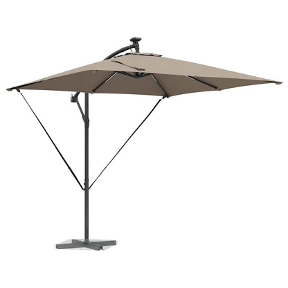 Cantilever Banana Parasol met slot Taupe 249 x 249 x 250 cm