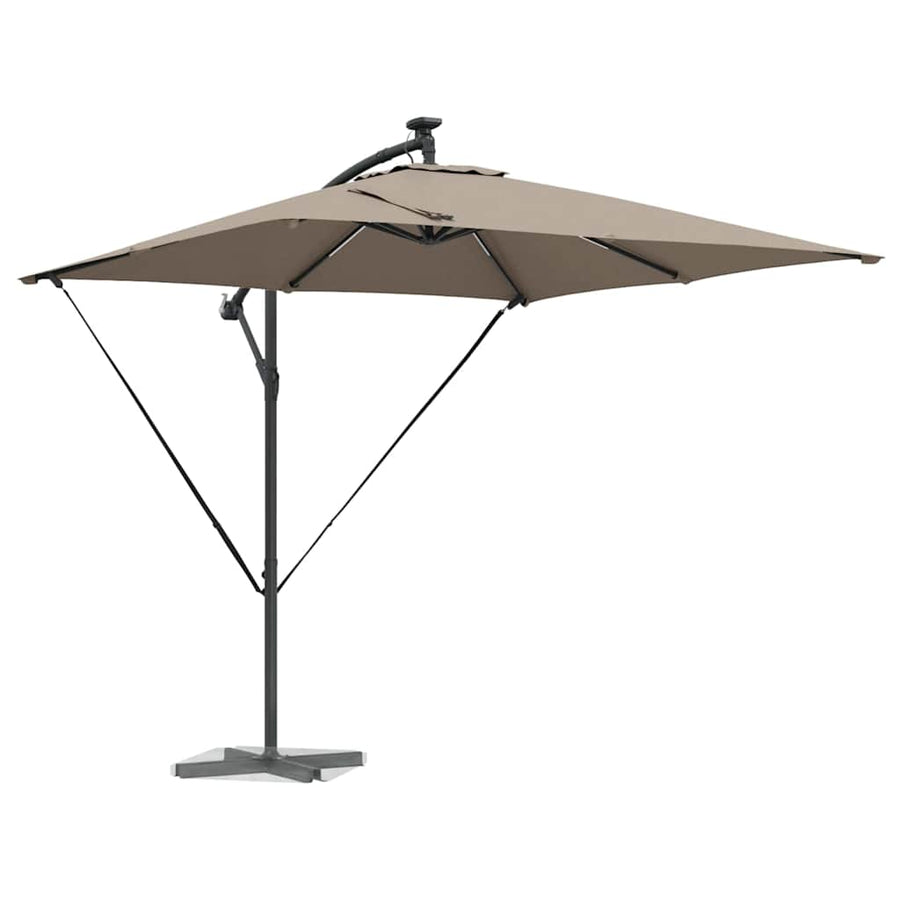 Cantilever Banana Parasol met slot Taupe 249 x 249 x 250 cm