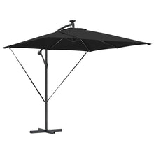 Cantilever Banana Parasol met slot Zwart 249 x 249 x 250 cm