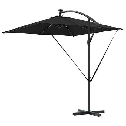 Cantilever Banana Parasol met slot Zwart 249 x 249 x 250 cm