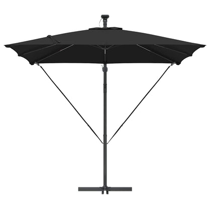 Cantilever Banana Parasol met slot Zwart 249 x 249 x 250 cm