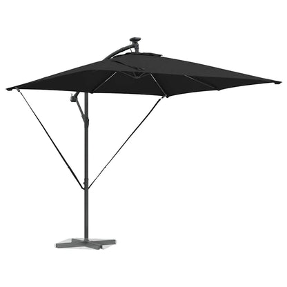 Cantilever Banana Parasol met slot Zwart 249 x 249 x 250 cm