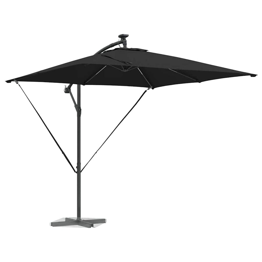 Cantilever Banana Parasol met slot Zwart 249 x 249 x 250 cm
