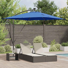 Cantilever Banana Parasol met slot Blauw 249 x 249 x 250 cm