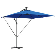 Cantilever Banana Parasol met slot Blauw 249 x 249 x 250 cm