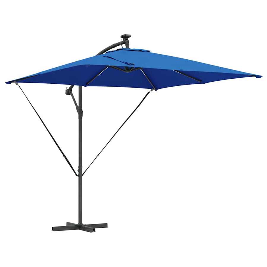 Cantilever Banana Parasol met slot Blauw 249 x 249 x 250 cm