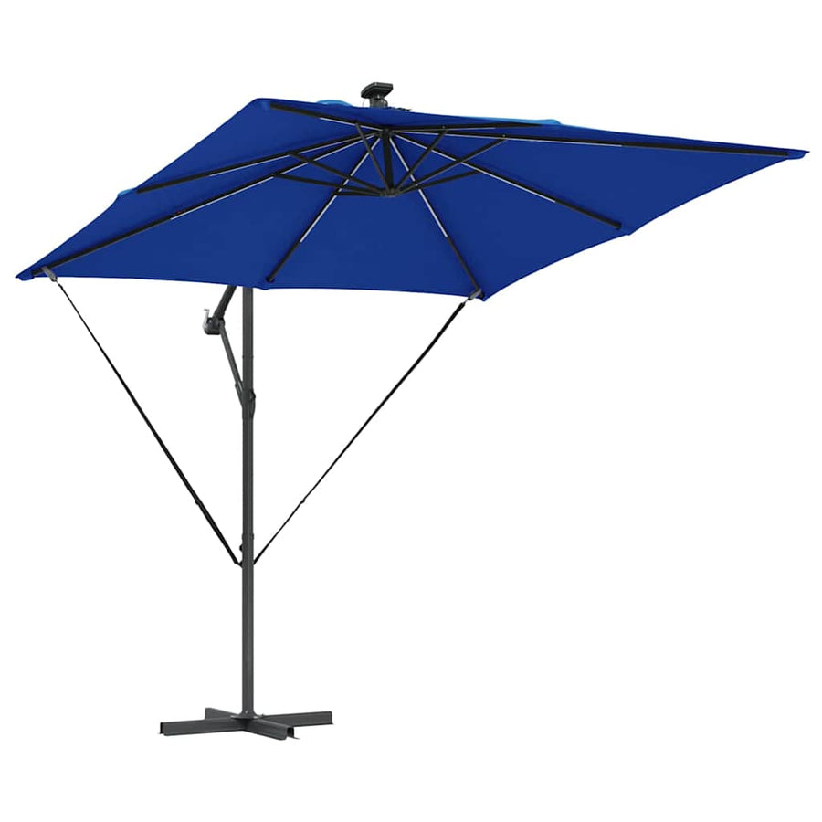 Cantilever Banana Parasol met slot Blauw 249 x 249 x 250 cm