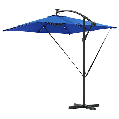 Cantilever Banana Parasol met slot Blauw 249 x 249 x 250 cm