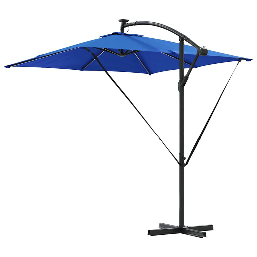 Cantilever Banana Parasol met slot Blauw 249 x 249 x 250 cm