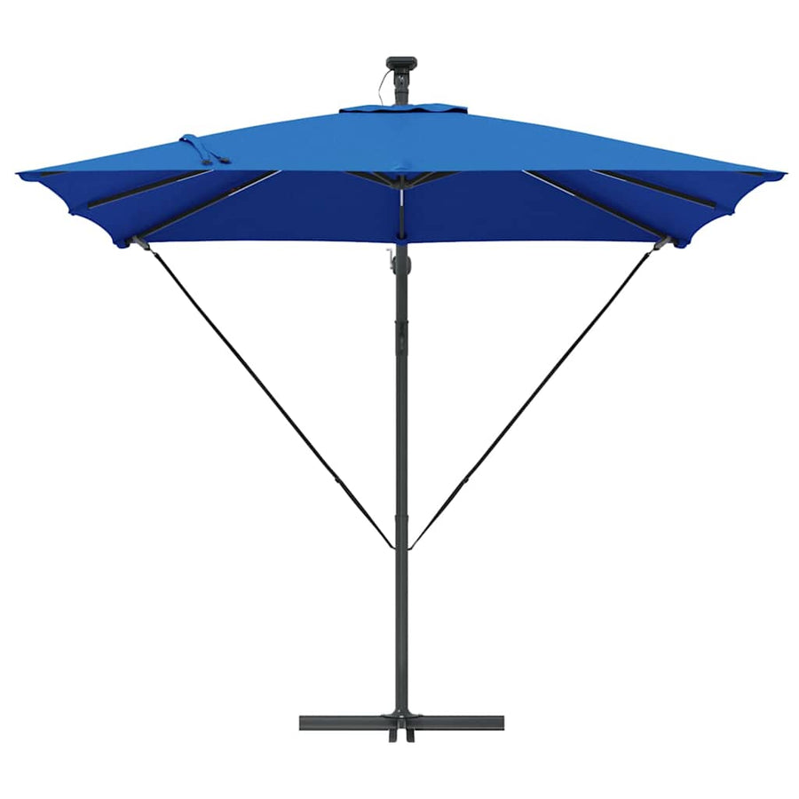 Cantilever Banana Parasol met slot Blauw 249 x 249 x 250 cm