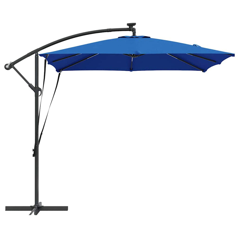 Cantilever Banana Parasol met slot Blauw 249 x 249 x 250 cm