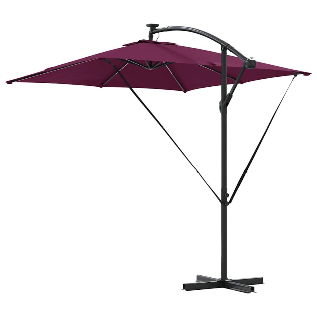 Cantilever Banana Parasol Bordeauxrood 249 x 249 x 250 cm
