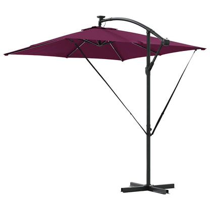 Cantilever Banana Parasol Bordeauxrood 249 x 249 x 250 cm