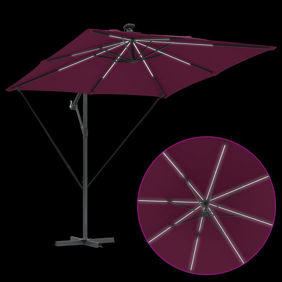 Cantilever Banana Parasol Bordeauxrood 249 x 249 x 250 cm
