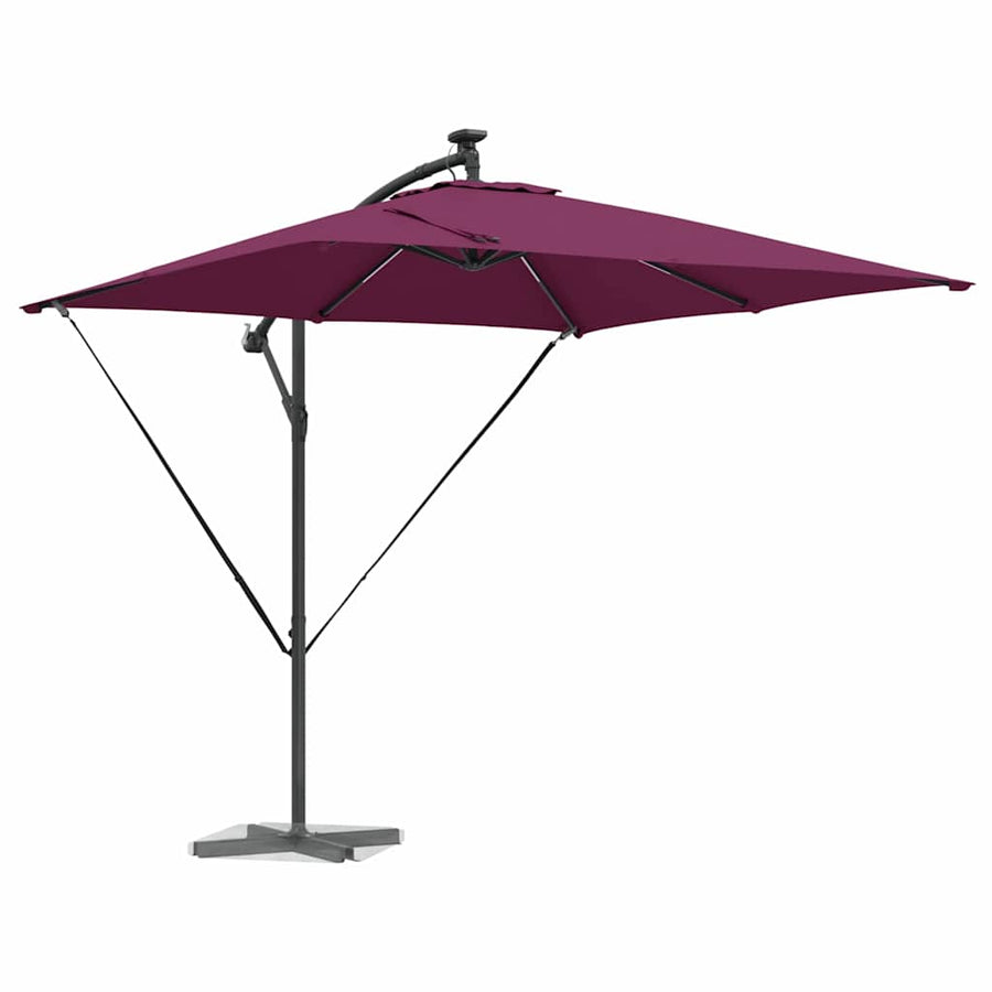 Cantilever Banana Parasol Bordeauxrood 249 x 249 x 250 cm