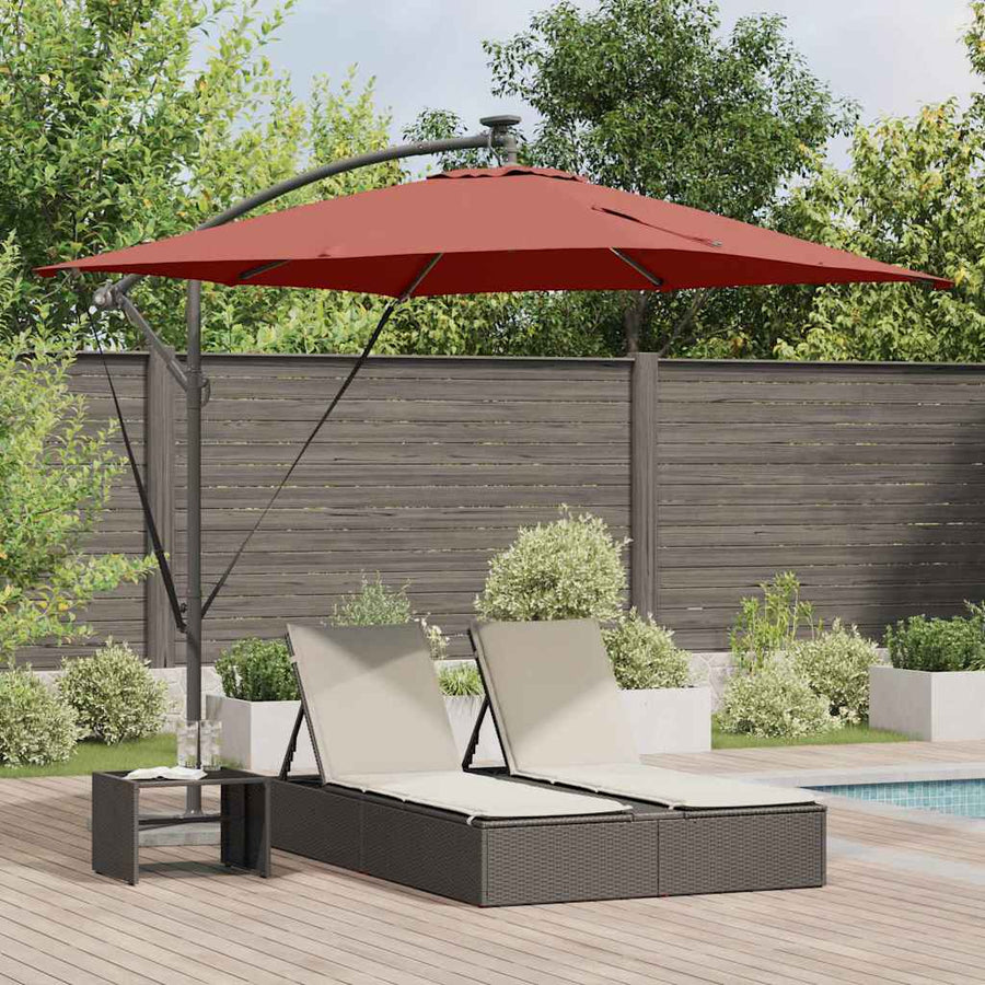 Cantilever Banana Parasol Terracotta 249 x 249 x 250 cm