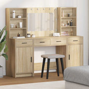 Kaptafel met LED 158,5x135 cm Sonoma Eiken