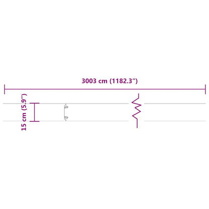 Graskanten 30 15 x 103 cm Roestvrij staal
