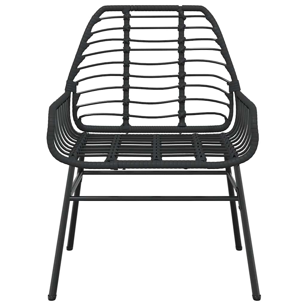 5-Delige Tuinset Poly Rattan Glas Zwart 4 80 x 80 x 74 cm Nee