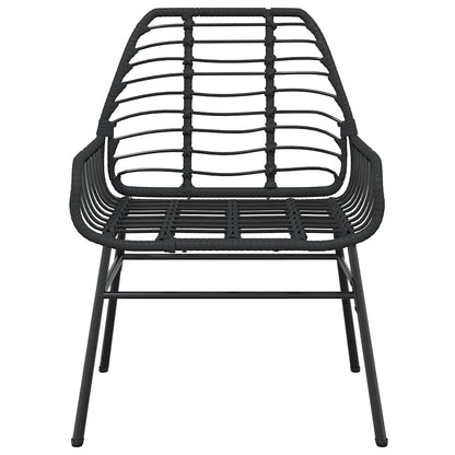 5-Delige Tuinset Poly Rattan Glas Zwart 4 80 x 80 x 74 cm Nee