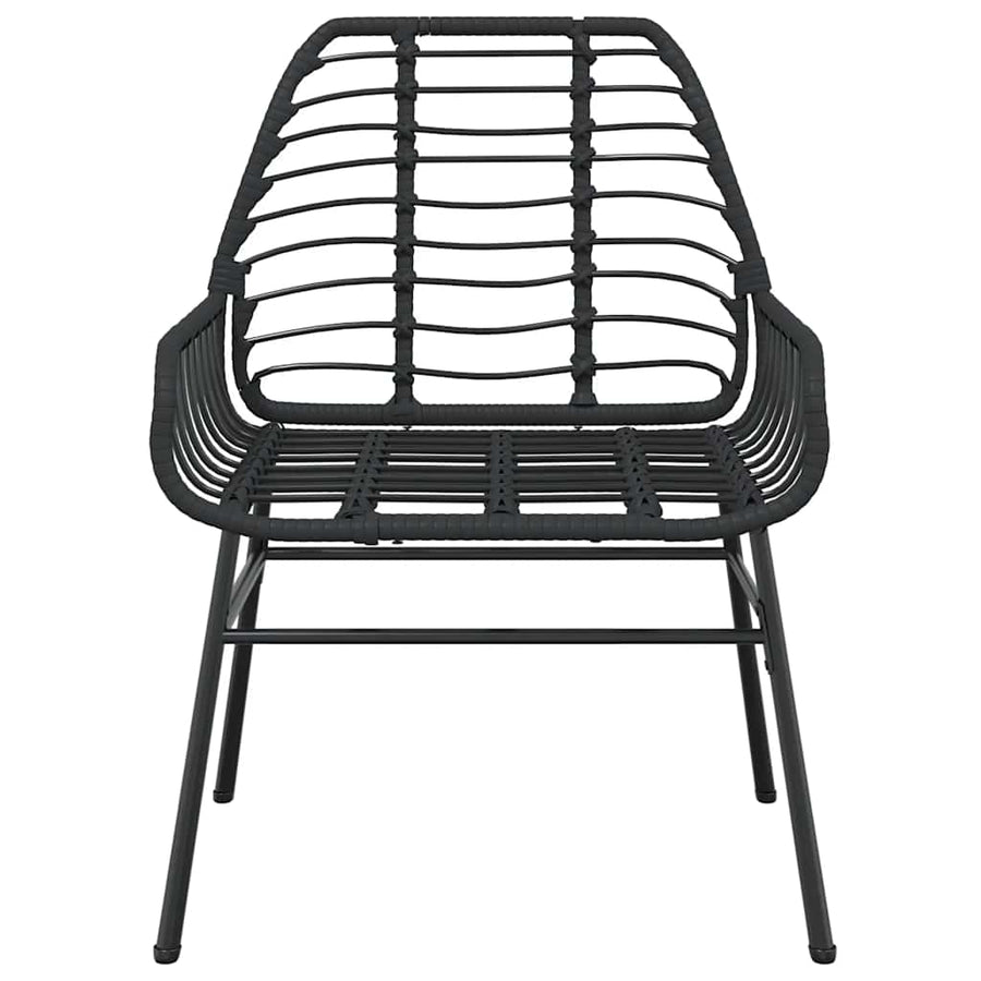 5-Delige Tuinset Poly Rattan Glas Zwart 4 80 x 80 x 74 cm Nee