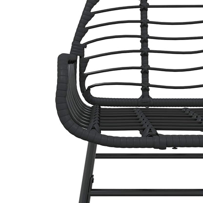 5-Delige Tuinset Poly Rattan Glas Zwart 4 80 x 80 x 74 cm Nee