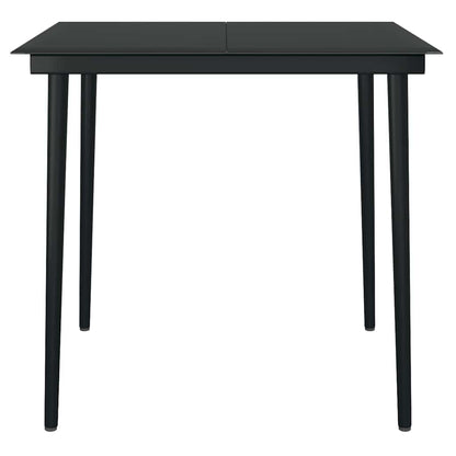 3-Delige Tuinset Poly Rattan Glas Bruin 2 80 x 80 x 74 cm Nee