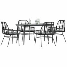5-Delige Tuinset Met Kussens Poly Rattan Glas Zwart 4 140 x 70 x 74 cm Ja