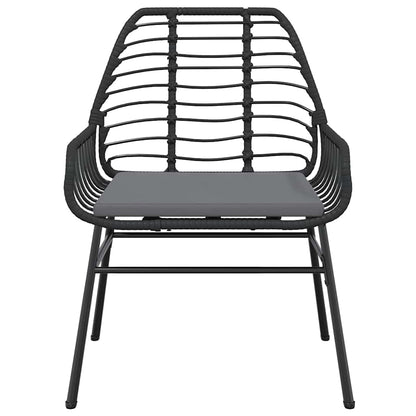 9-Delige Tuinset Met Kussens Poly Rattan Glas Zwart 8 200 x 100 x 74 cm Ja