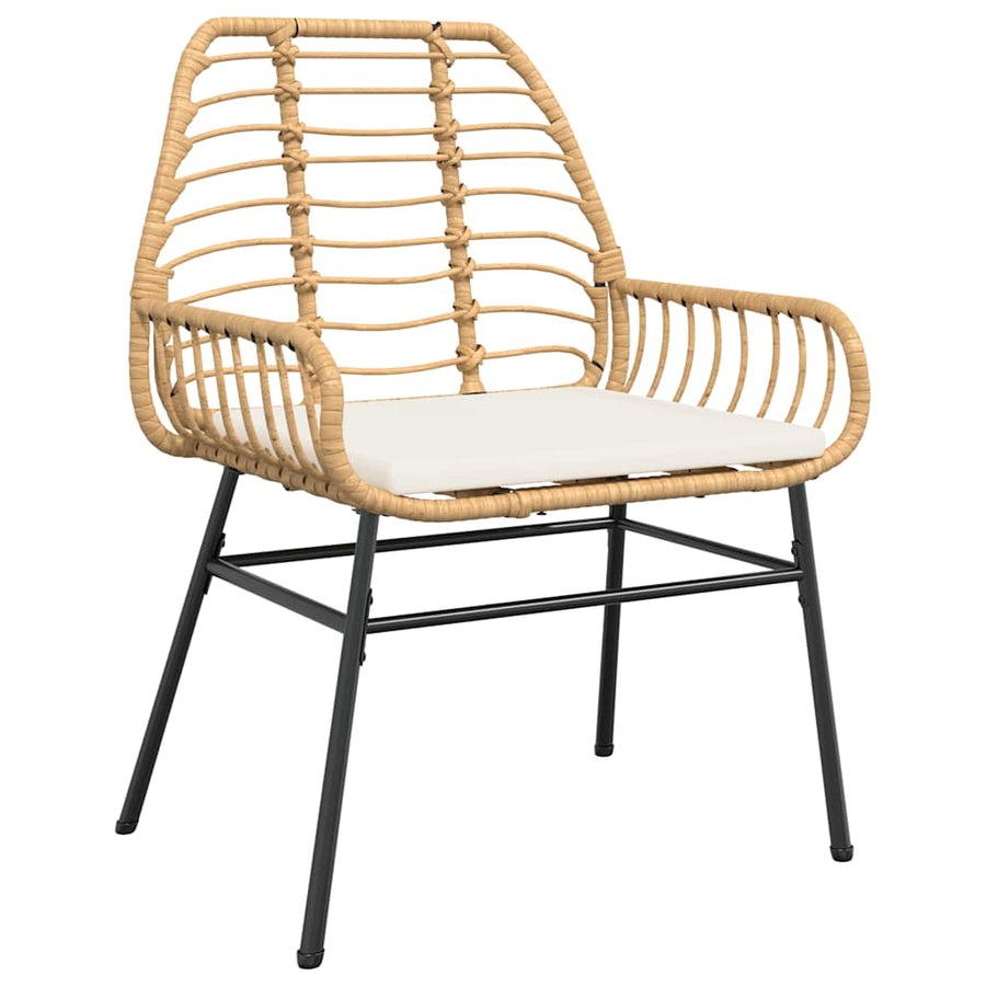 5-Delige Tuinset Met Kussens Poly Rattan Glas Bruin 4 140 x 70 x 74 cm Ja