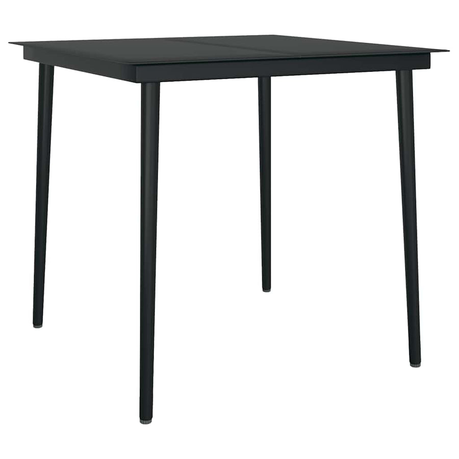 3-Delige Tuinset Met Kussens Poly Rattan Glas 2 80 x 80 x 74 cm Zwart