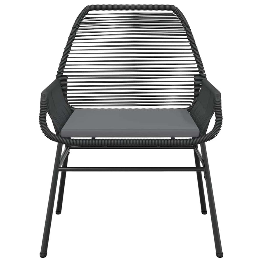 5-Delige Tuinset Met Kussens Poly Rattan Glas 4 140 x 70 x 74 cm Zwart