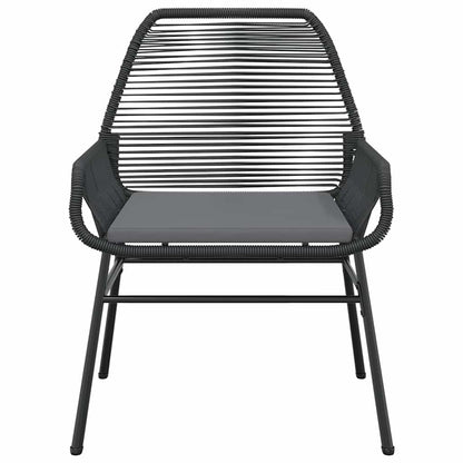 7-Delige Tuinset Met Kussens Poly Rattan Glas 6 160 x 80 x 74 cm Zwart