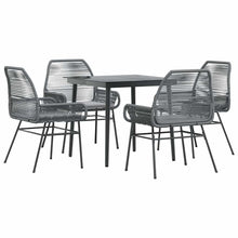 5-Delige Tuinset Met Kussens Poly Rattan Glas 4 80 x 80 x 74 cm Grijs