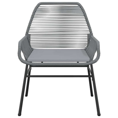 5-Delige Tuinset Met Kussens Poly Rattan Glas 4 80 x 80 x 74 cm Grijs