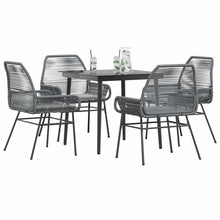 5-Delige Tuinset Met Kussens Poly Rattan Glas 4 80 x 80 x 74 cm Grijs
