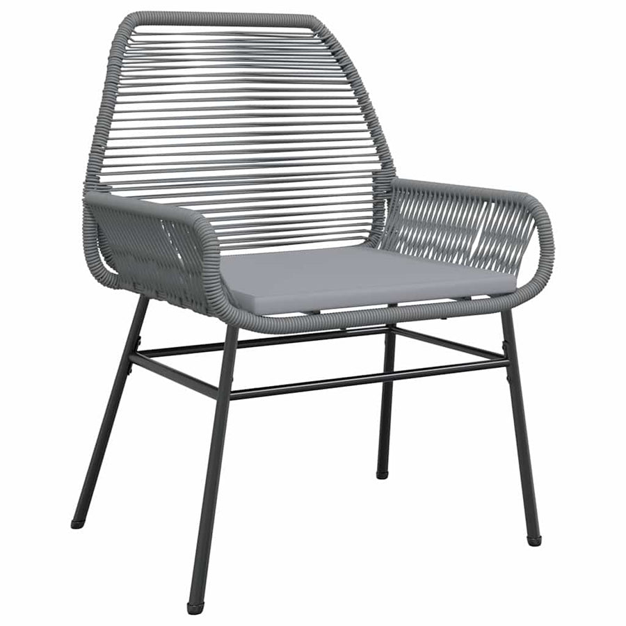 5-Delige Tuinset Met Kussens Poly Rattan Glas 4 140 x 70 x 74 cm Grijs