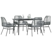 5-Delige Tuinset Met Kussens Poly Rattan Glas 4 140 x 70 x 74 cm Grijs