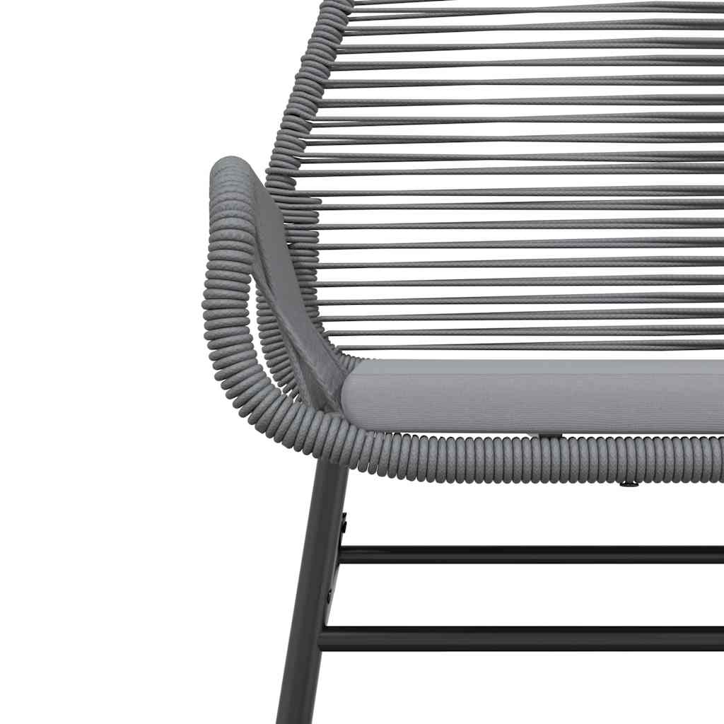 7-Delige Tuinset Met Kussens Poly Rattan Glas 6 160 x 80 x 74 cm Grijs