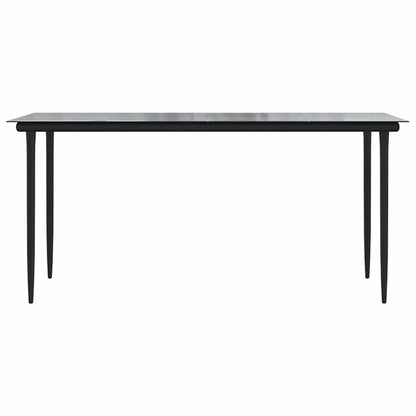 7-Delige Tuinset Met Kussens Poly Rattan Glas 6 160 x 80 x 74 cm Grijs