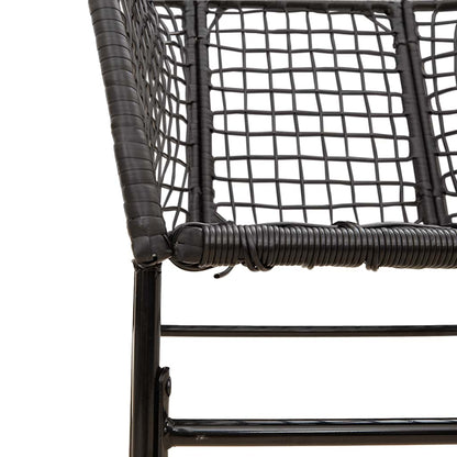 5-Delige Tuinset Poly Rattan Glas Zwart 4 80 x 80 x 74 cm Nee