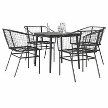 5-Delige Tuinset Poly Rattan Glas Zwart 4 80 x 80 x 74 cm Nee