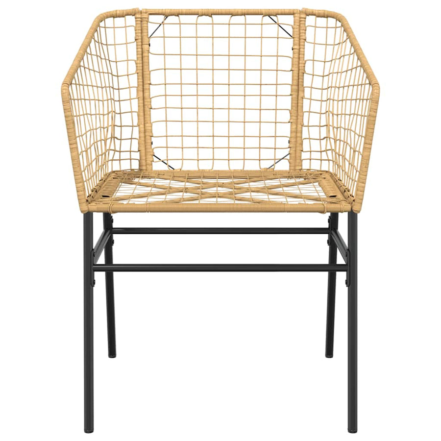 5-Delige Tuinset Poly Rattan Glas Bruin 4 80 x 80 x 74 cm Nee