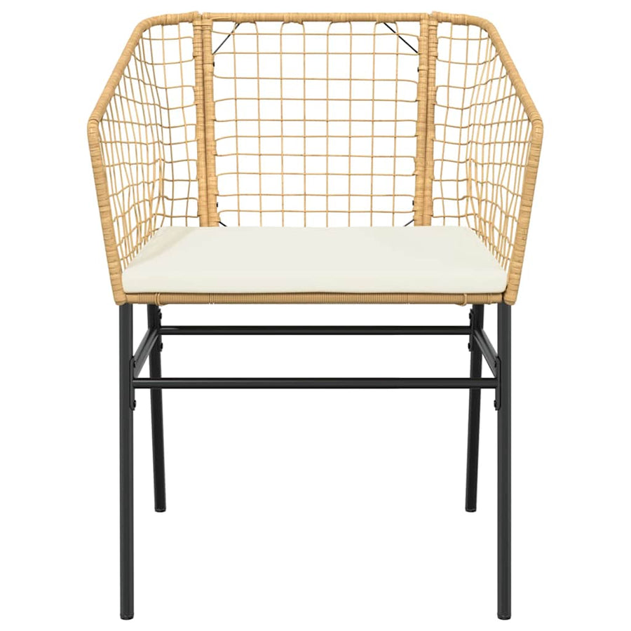 5-Delige Tuinset Met Kussens Poly Rattan Glas Bruin 4 80 x 80 x 74 cm Ja