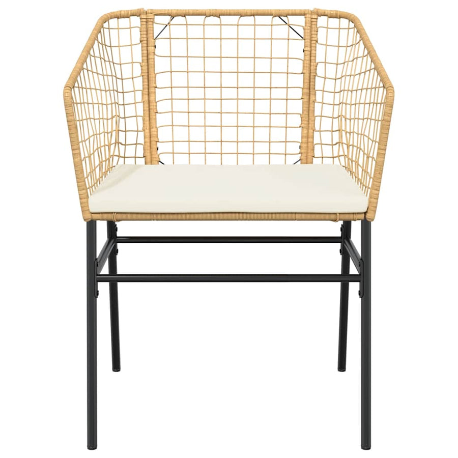 5-Delige Tuinset Met Kussens Poly Rattan Glas Bruin 4 140 x 70 x 74 cm Ja
