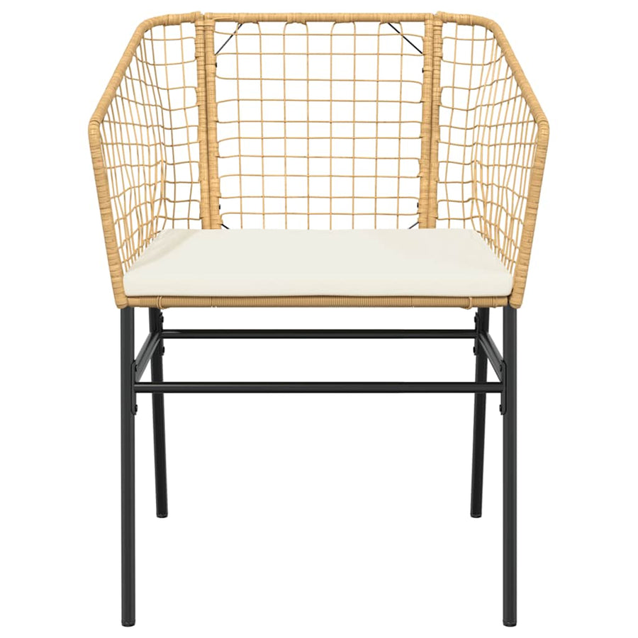 7-Delige Tuinset Met Kussens Poly Rattan Glas Bruin 6 160 x 80 x 74 cm Ja